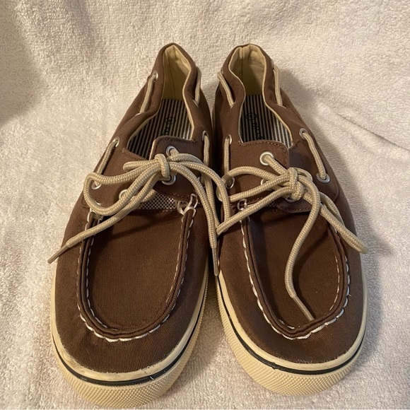 Fall Creek Shoes Mens Size 8 Lace Up Flats Boat Brown Bellaire - Picture 11 of 11